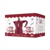 Bialetti Candyland Moka Express 3TZ ručný kávovar sada, 150 ml, červená + 2 šálky
