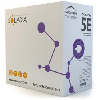 SOLARIX Cat5e U/UTP sieťový kábel, 500 m, LSZH