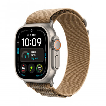 Apple Watch Ultra 4 GPS + Cellular 49mm puzdro z prírodného titánu s Desert Alpine Loop - M
