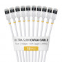 StarTech.com Slim Cat6a U/FTP patch kábel RJ45, 0,15 m, biely, balenie 10 ks