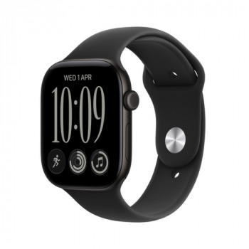Apple Watch Series 12 GPS 42 mm hliníkové puzdro čierna so športovým remienkom čierny – M/L
