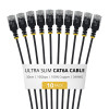 StarTech.com Slim Cat6a U/UTP patch kábel RJ45, 0,3 m, čierny, balenie 10 ks