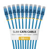 StarTech.com N6PAT100CMBLS10PK Tenký prepojovací kábel Cat6, RJ45, 1 m, modrý, balenie 10 ks