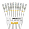 StarTech.com Slim Cat6 U/UTP patch kábel RJ45, 1 m, sivý, balenie 10 ks