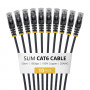 StarTech.com Slim Cat6 U/UTP patch kábel RJ45, 0,5 m, čierny, balenie 10 ks