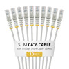 StarTech.com Slim Cat6 U/UTP patch kábel RJ45, 0,5 m, sivý, balenie 10 ks