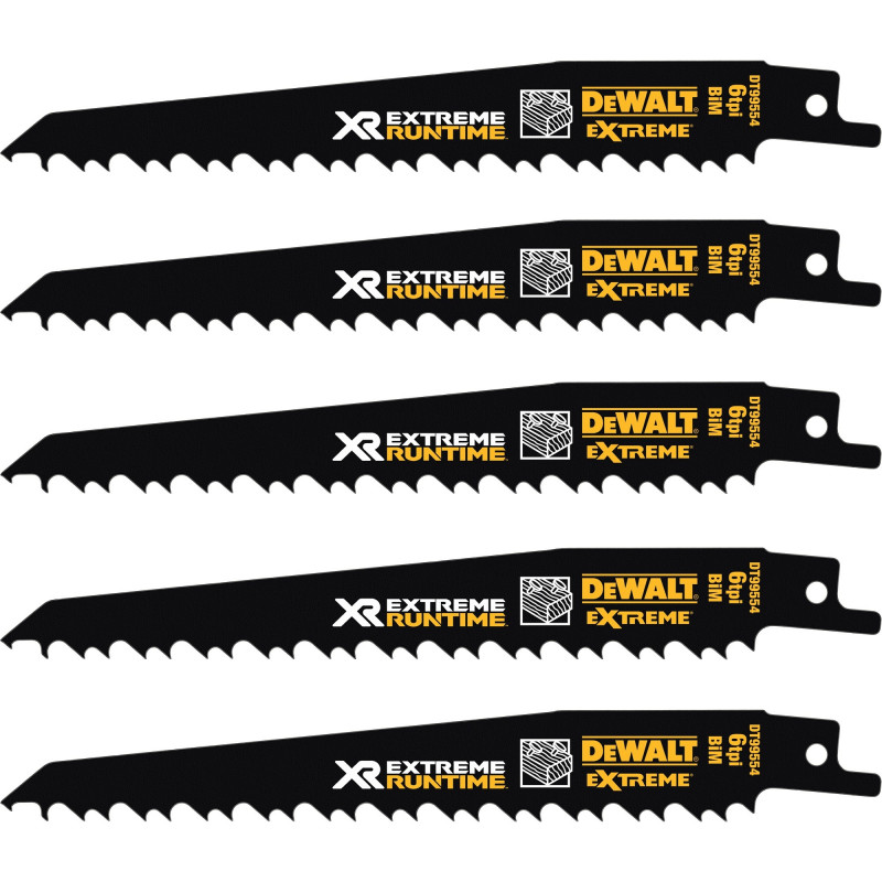 DeWalt Extreme Runtime DT99550-QZ sada čepelí na šabľovú pílu, 13 dielov, 152-230 mm