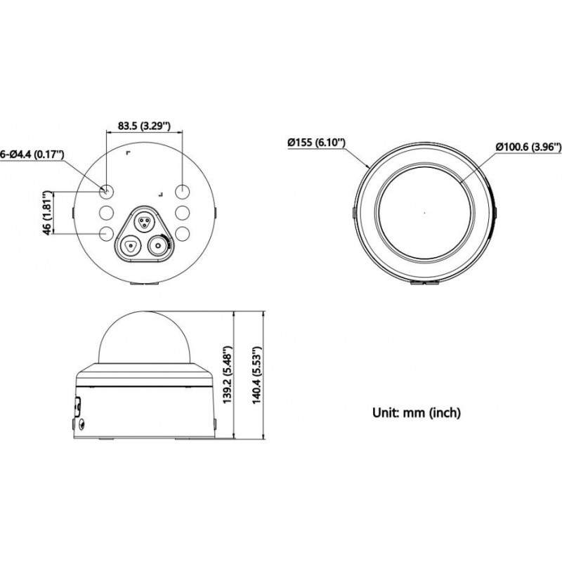 Hikvision DS-2CD2746G3-IPTRZSY 4 MP dome IP kamera, 2,8-12 mm, čierna