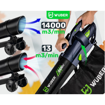 Wuber W43420 elektrický fúkač na listy s drvičom, 3000 W, 10:1