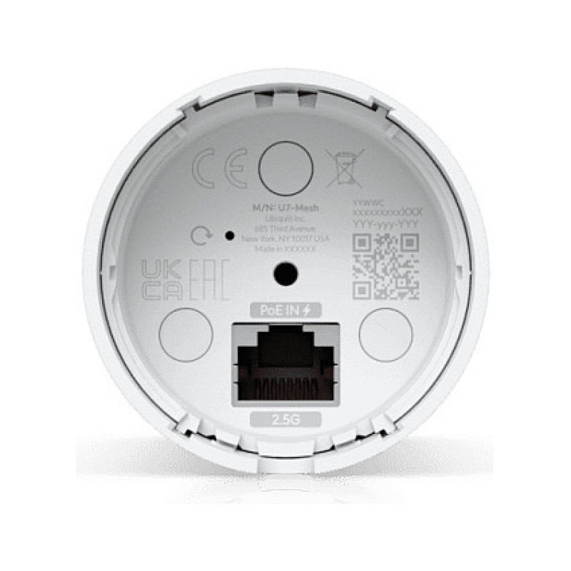 Ubiquiti U7 Mesh 5000 Mbit/s Wi-Fi 7 bezdrôtový prístupový bod, PoE, biely