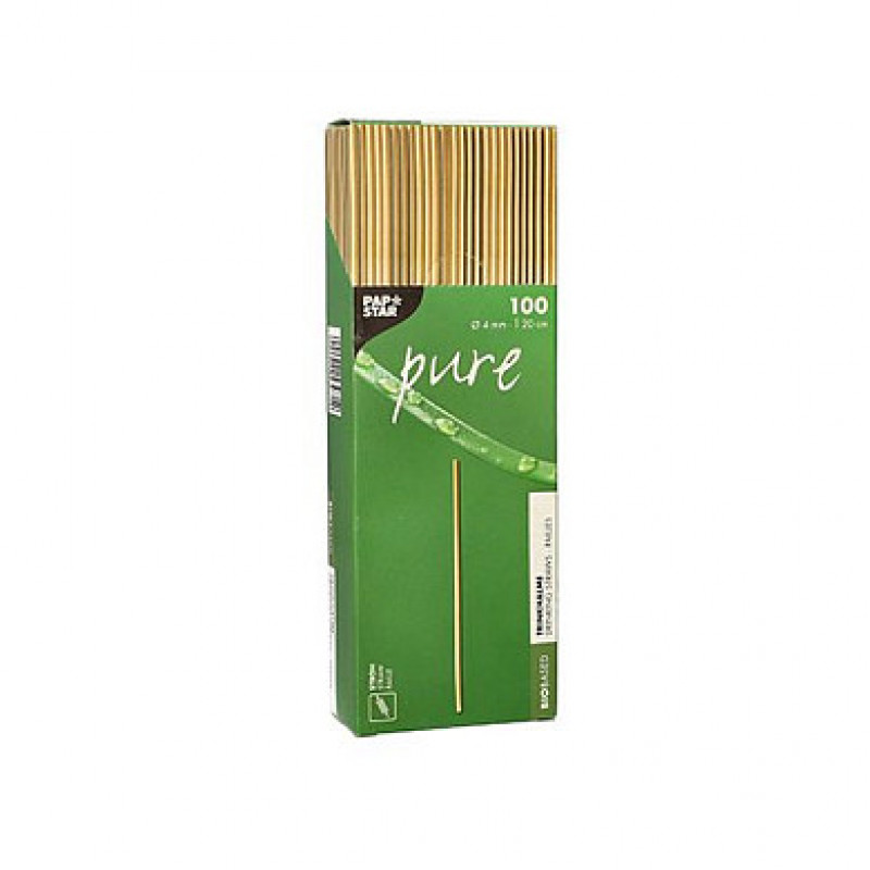 Papstar pure slamky 87702, hnedé, 100 ks