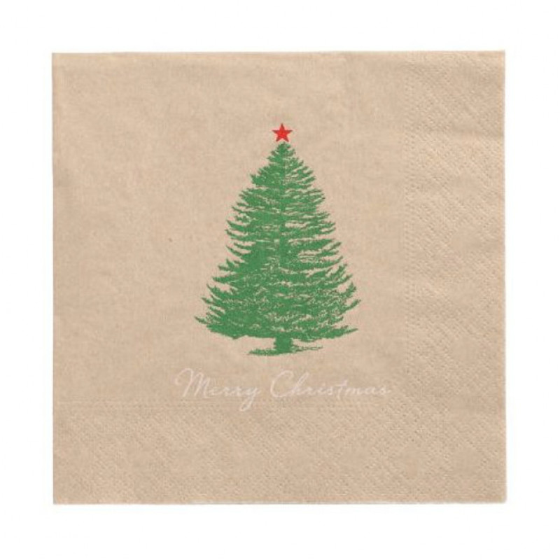 PAPSTAR obrúsky Christmastree s hviezdou 20 ks (89775)