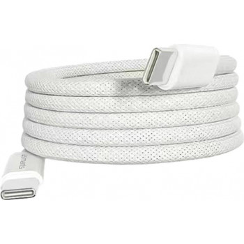4smarts RollUp magnetický USB-C na USB-C kábel, 1,5 m, biely