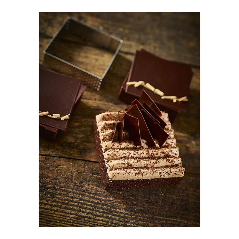 De Buyer Perforovaná nerezová štvorcová forma na tart, 7 cm (3099.19)