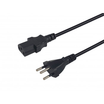 Equip napájací kábel Swiss T12 na IEC C13, 3 m, čierny, PVC