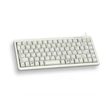 Cherry Slim Line G84-4100 kompaktná klávesnica, PS/2 + USB, 83 klávesov, nemecké rozloženie (QWERTZ), svetlosivá