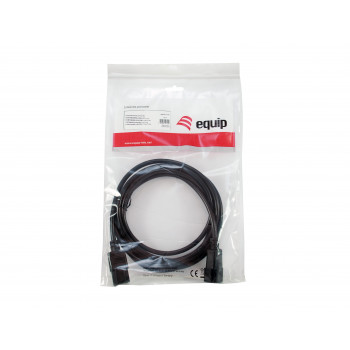 Equip napájací kábel IEC C13 na IEC C14, 1,5 m, čierny