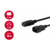 Equip napájací kábel IEC C13 na IEC C14, 1,5 m, čierny