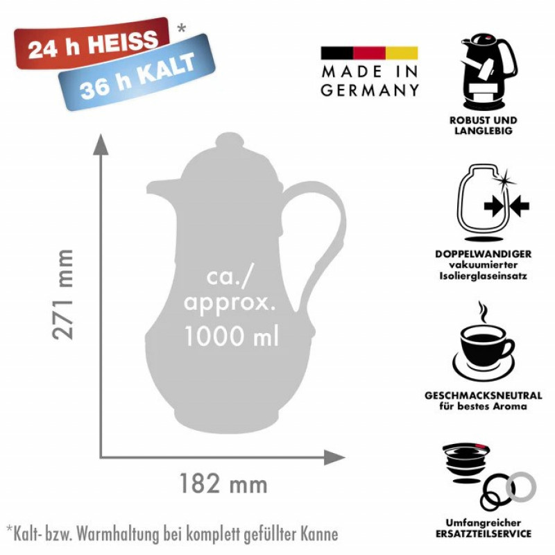 ROTPUNKT termoska 230/IV, 1,0 l, slonovina (Ecru)