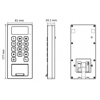 Hikvision DS-K1T502DBFWX čítačka prístupu sivá