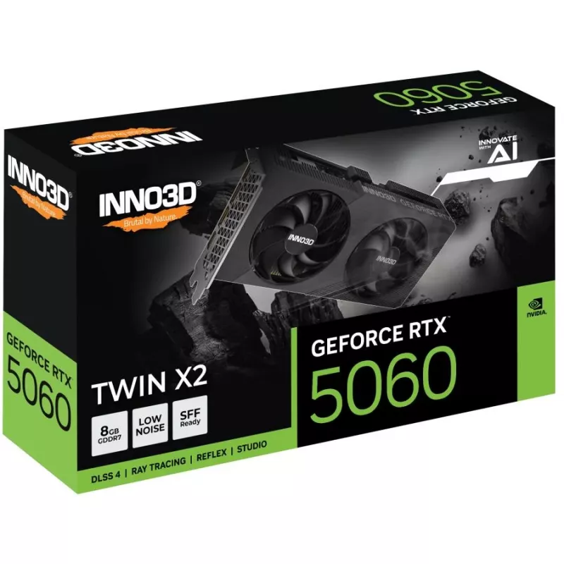 Inno3D RTX 5060 Twin X2 V2 8GB grafická karta N50602-08D7-198072N