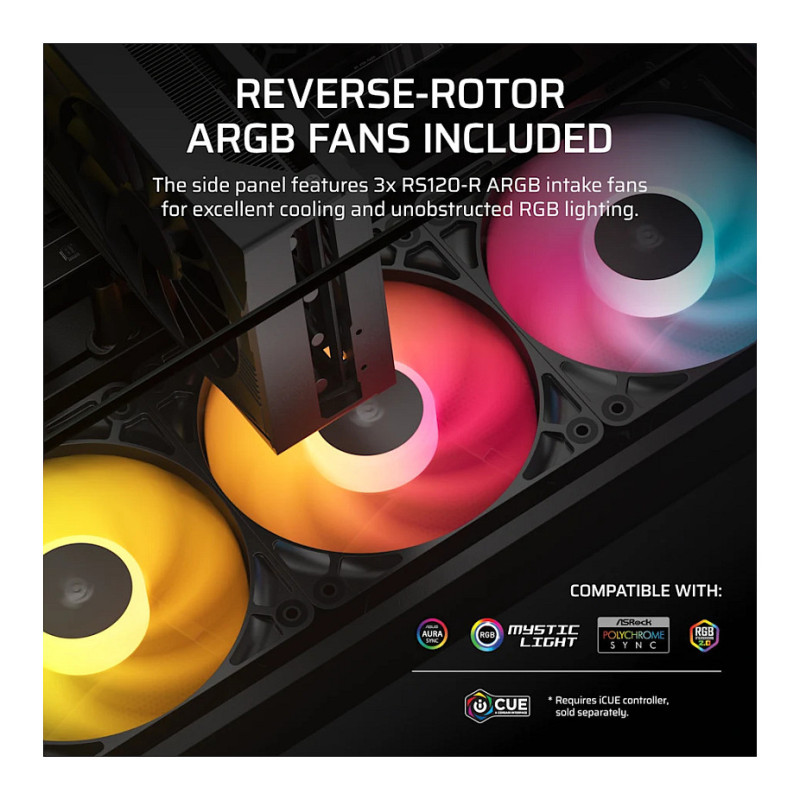 Corsair 2800X RS-R ARGB panoramatická skriňa Micro-ATX, čierna