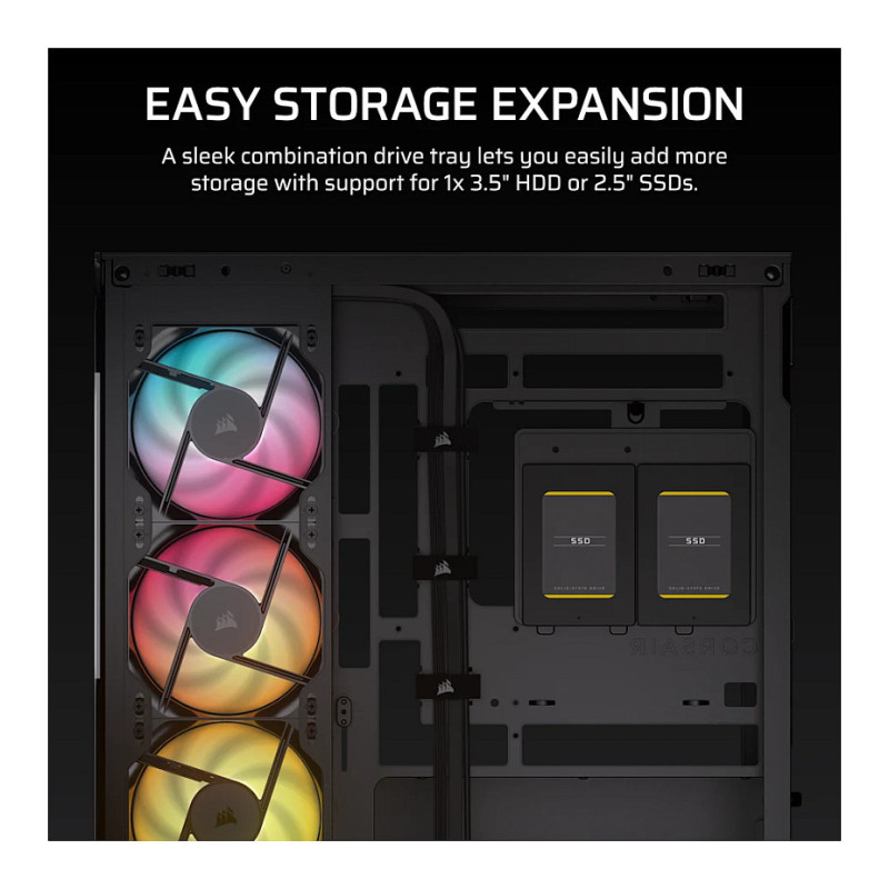 Corsair 2800X RS-R ARGB panoramatická skriňa Micro-ATX, čierna