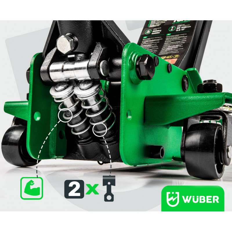 WUBER W22022 plochý zdvihák 3T, 85-430 mm