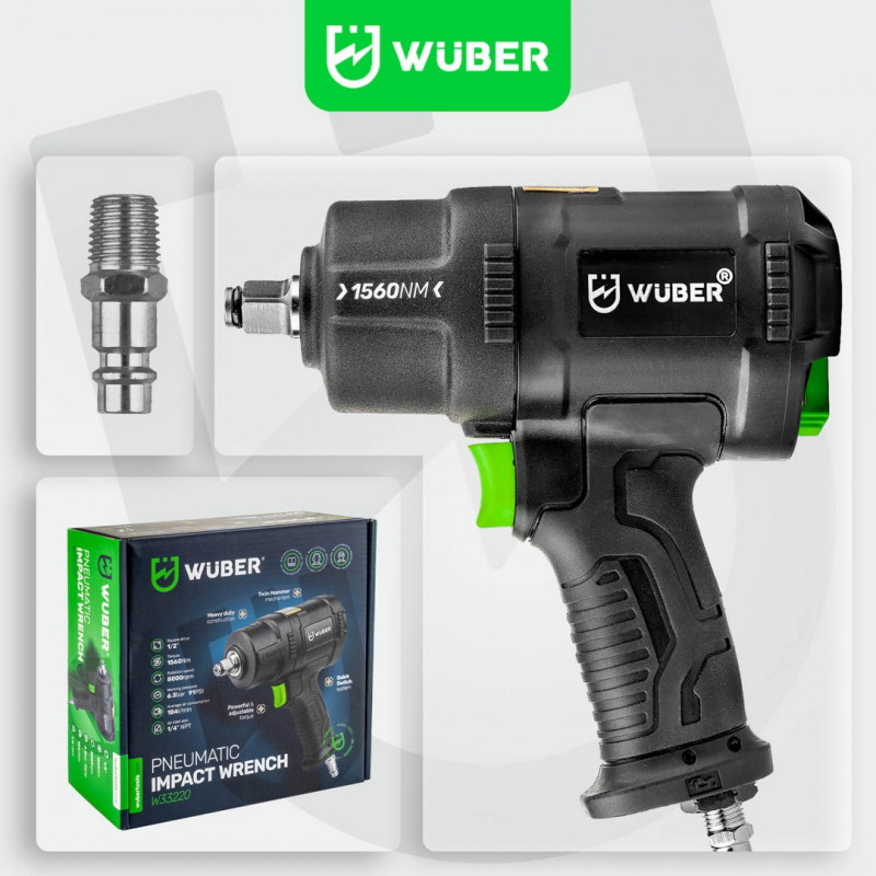 WUBER W33220 pneumatický rázový uťahovák 1560 Nm