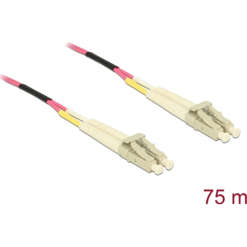 Delock 80156 Optický kábel LC Duplex na LC Duplex Multimode OM4, 75 m