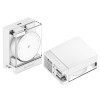 SHARGE zásuvná 65 GaN nabíjačka, 65W, 2x USB-C, integrovaný USB-C kábel – biela