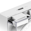 SHARGE zásuvná 65 GaN nabíjačka, 65W, 2x USB-C, integrovaný USB-C kábel – biela
