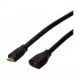 LogiLink CU0120 USB 2.0 predlžovací kábel, Micro-USB B konektor samec na Micro-USB B konektor samica, 0,5 m, čierny