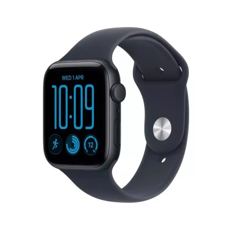 Apple Watch SE 3 GPS 40 mm hliníkové puzdro Midnight so športovým remienkom modrý – S/M