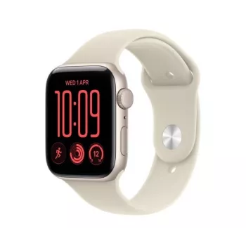 Apple Watch SE 3 GPS 40 mm hliníkové puzdro Starlight so športovým remienkom pieskový – S/M