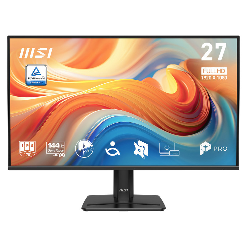 MSI 9S6-3PE9CM-001 27 inch (68,6 cm) Full HD IPS 144 Hz HDR monitor, DisplayPort, HDMI, VESA, reproduktory