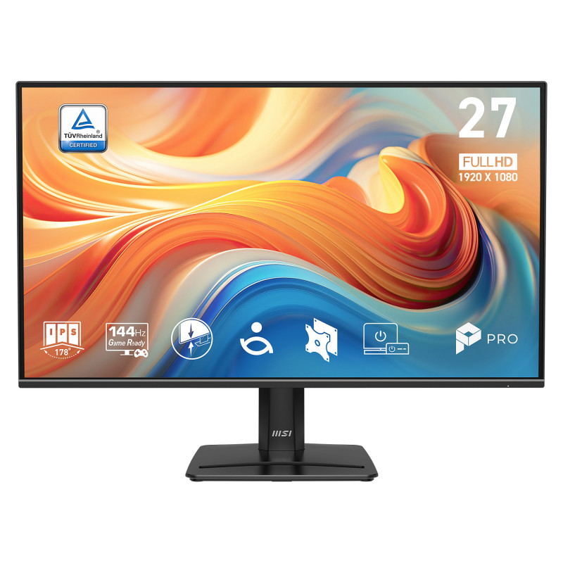 MSI 9S6-3PE9CM-001 27 inch (68,6 cm) Full HD IPS 144 Hz HDR monitor, DisplayPort, HDMI, VESA, reproduktory