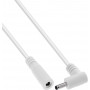 InLine® DC predlžovací kábel, uhlový konektor, 3,5 x 1,35 mm, biely, 0,5 m