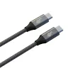 TB pletený USB 3.2 Gen 2 kábel USB-C na USB-C, 1 m, 100 W, čierny