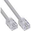 InLine® modulárny okrúhly kábel RJ12, konektor samec/konektor samec, 6-žilový, 6P6C, 0,5 m