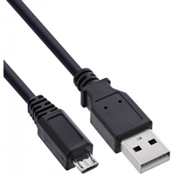 InLine USB 2.0 kábel USB-A na Micro-USB B, 1 m, čierny