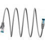 WENTRONIC Cat6a S/FTP patch kábel RJ45, 0,25 m, sivý