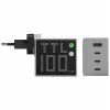 SHARGE Pixel 100 GaN nabíjačka, 100W, 3x USB-C, 1x USB-A - sivá