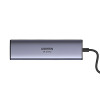 UGREEN 60515 7-in-1 USB-C multiport adaptér, 4K HDMI, Gigabit Ethernet, 100 W PD, sivý