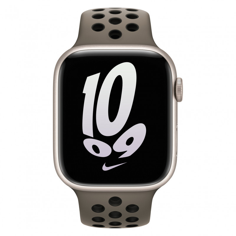 Apple Watch Nike Sport remienok 45mm – Olive Grey/čierna