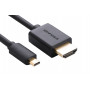 Ugreen Micro HDMI na HDMI kábel, 2 m, 4K, čierny