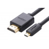 Ugreen Micro HDMI na HDMI kábel, 2 m, 4K, čierny