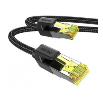 Ugreen NW150 pletený Cat7 F/FTP patch kábel RJ45, 2 m, čierny