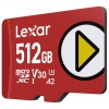 Lexar PLAY 512GB microSDXC UHS-I pamäťová karta, U3, V30, A2, až do 205 MB/s, so SD adaptérom