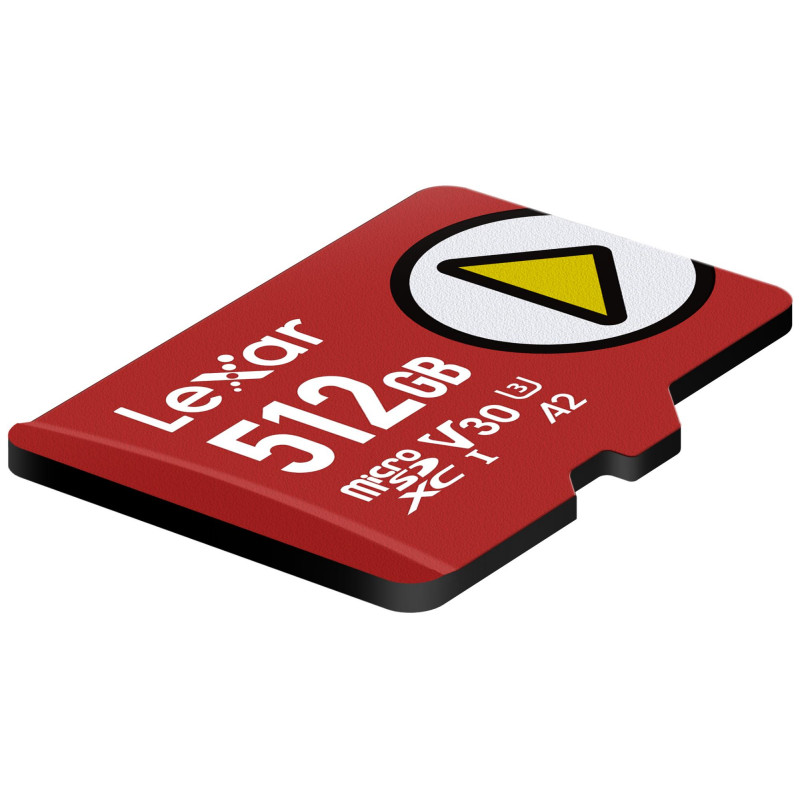 Lexar PLAY 512GB microSDXC UHS-I pamäťová karta, U3, V30, A2, až do 205 MB/s, so SD adaptérom